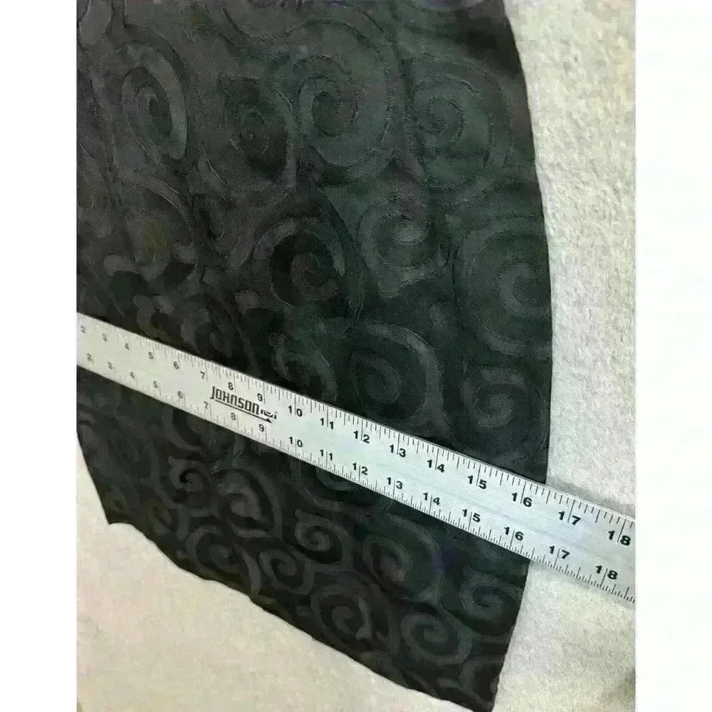 VTG 90s Jacquard Little Black Mini Dress Arrested Jonathan Martin Sz 3/4 80s EUC - Picture 9 of 15